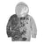 Polynesia Kid Hoodie Hibiscus and Hawaiian Tribal Tattoo Retro Style Gray Color LT9 Hoodie Gray - Polynesian Pride