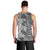 Polynesia Men Tank Top Hibiscus and Hawaiian Tribal Tattoo Retro Style Gray Color LT9 - Polynesian Pride