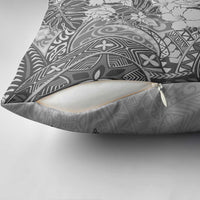 Polynesia Pillow Cover Hibiscus Hawaiian Tribal Tattoo Retro Gray LT9 - Polynesian Pride