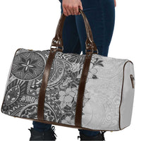 Polynesia Travel Bag Hibiscus Hawaiian Tribal Tattoo Retro Gray - Polynesian Pride