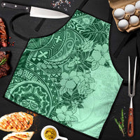Polynesia Apron Hibiscus Hawaiian Tribal Tattoo Retro Green - Polynesian Pride