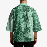 Polynesia Kimono Hibiscus Hawaiian Tribal Tattoo Retro Green LT9 - Polynesian Pride