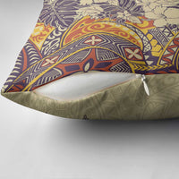 Polynesia Pillow Cover Hibiscus Hawaiian Tribal Tattoo Retro Tan LT9 - Polynesian Pride