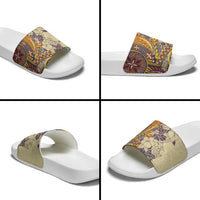 Polynesia Slide Sandals Hibiscus Hawaiian Tribal Tattoo Retro Tan LT9 - Polynesian Pride