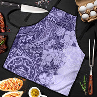 Polynesia Apron Hibiscus Hawaiian Tribal Tattoo Retro Violet - Polynesian Pride