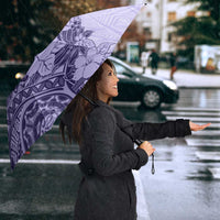 Polynesia Umbrella Hibiscus Hawaiian Tribal Tattoo Retro Violet - Polynesian Pride
