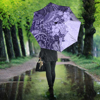 Polynesia Umbrella Hibiscus Hawaiian Tribal Tattoo Retro Violet - Polynesian Pride