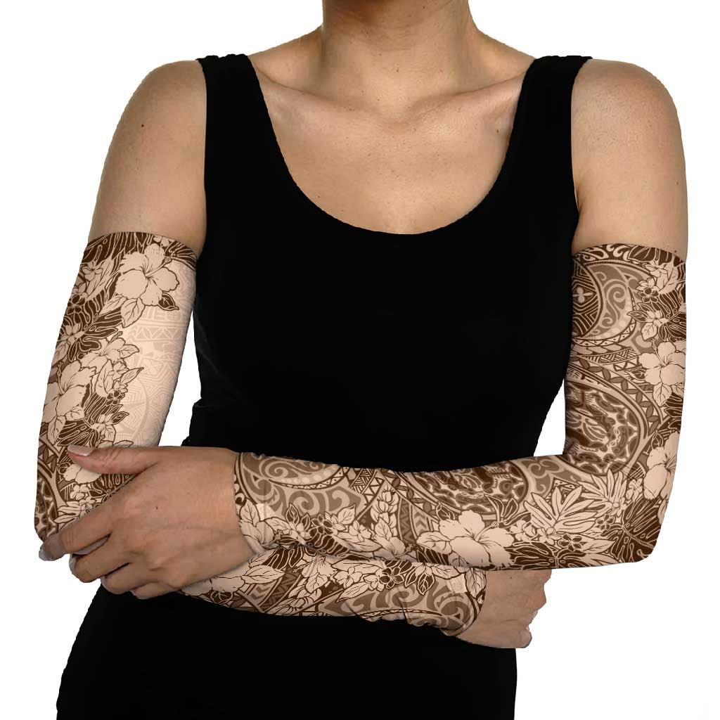 Polynesia Arm Sleeves Hibiscus Hawaiian Tribal Tattoo Retro Pink Pastel - Polynesian Pride