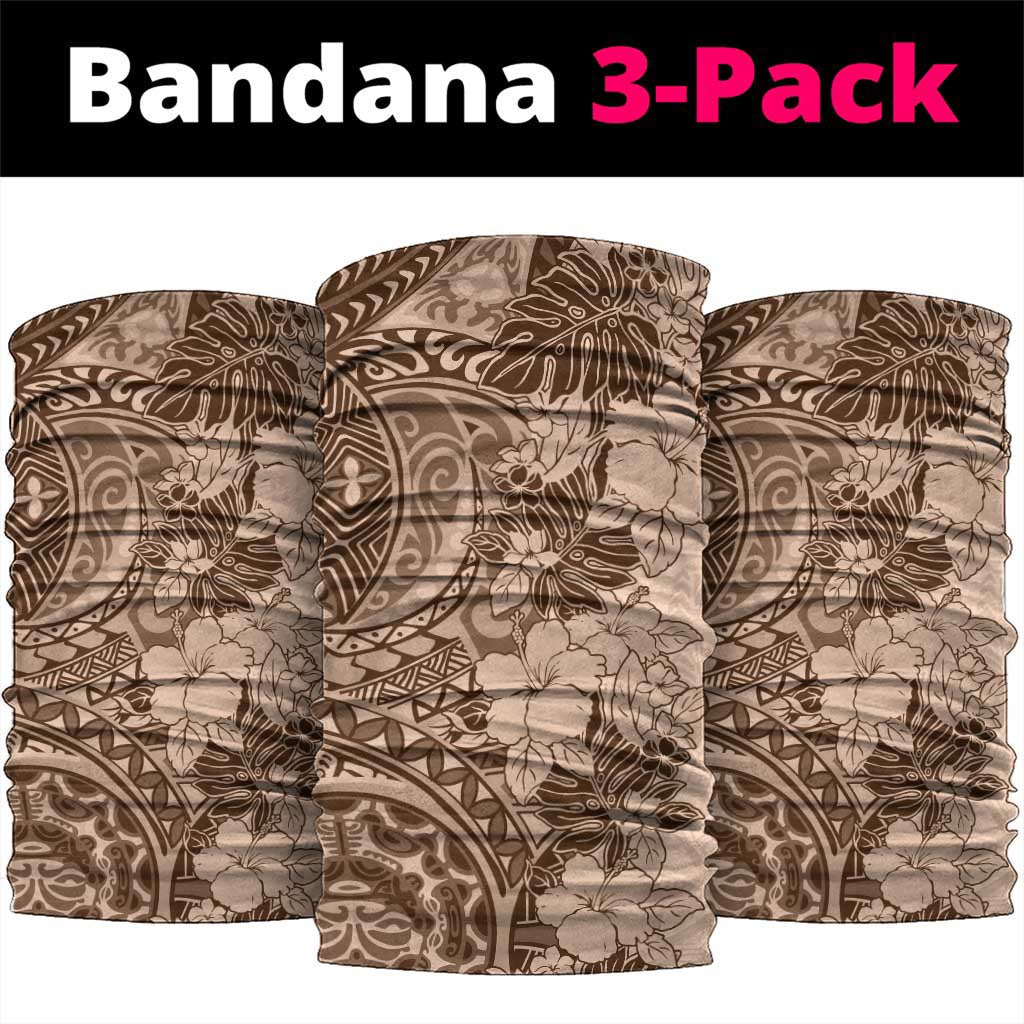 Polynesia Neck Gaiter Hibiscus Hawaiian Tribal Tattoo Retro Pink Pastel LT9 package One Size: 25*50cm Pink Pastel - Polynesian Pride