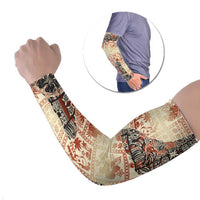 Hawaii Beige Version Arm Sleeves Aloha Tribal Pattern - Polynesian Pride