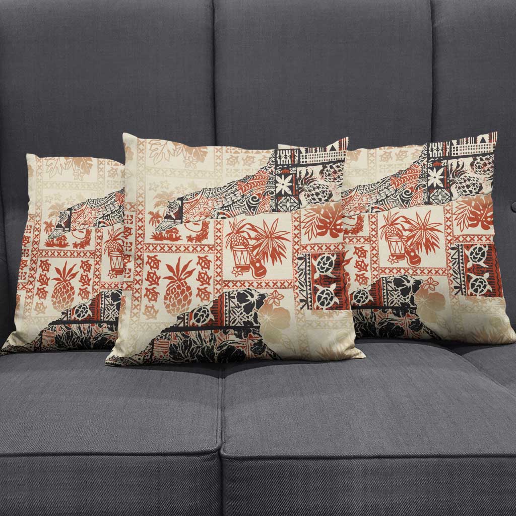 Hawaii Beige Version Pillow Cover Aloha Tribal Pattern LT9 - Polynesian Pride