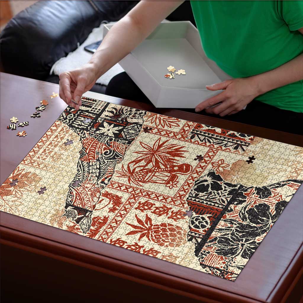 Hawaii Beige Version Puzzle Aloha Tribal Pattern - Polynesian Pride