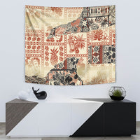 Hawaii Tapestry Aloha Tribal Pattern Beige Version LT9 - Polynesian Pride