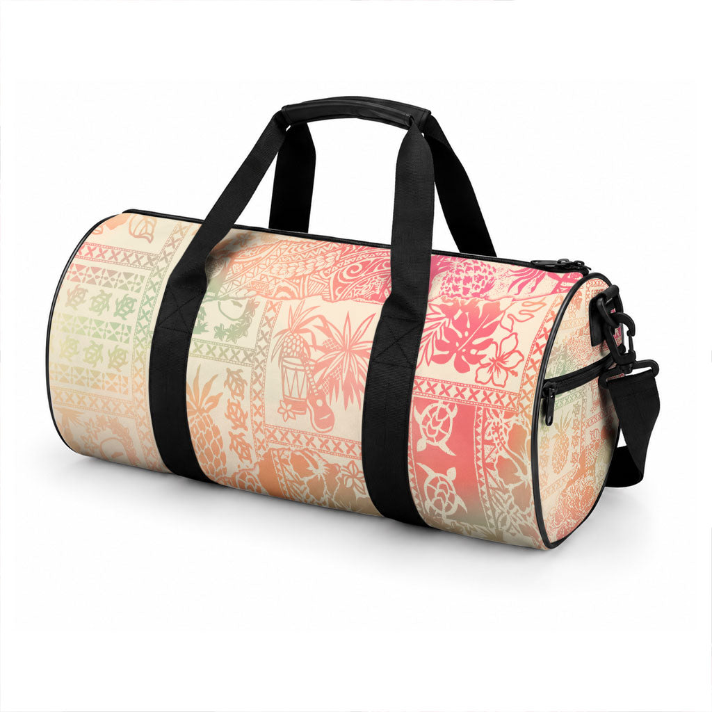 Hawaii Duffle Bag Aloha Tribal Pattern Sweat Pink Ombre LT9 - Polynesian Pride