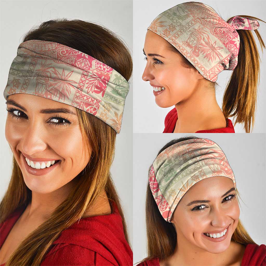 Hawaii Sweat Pink Ombre Neck Gaiter Aloha Tribal Pattern LT9 - Polynesian Pride