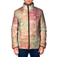 Hawaii Sweat Pink Ombre Padded Jacket Aloha Tribal Pattern - Polynesian Pride