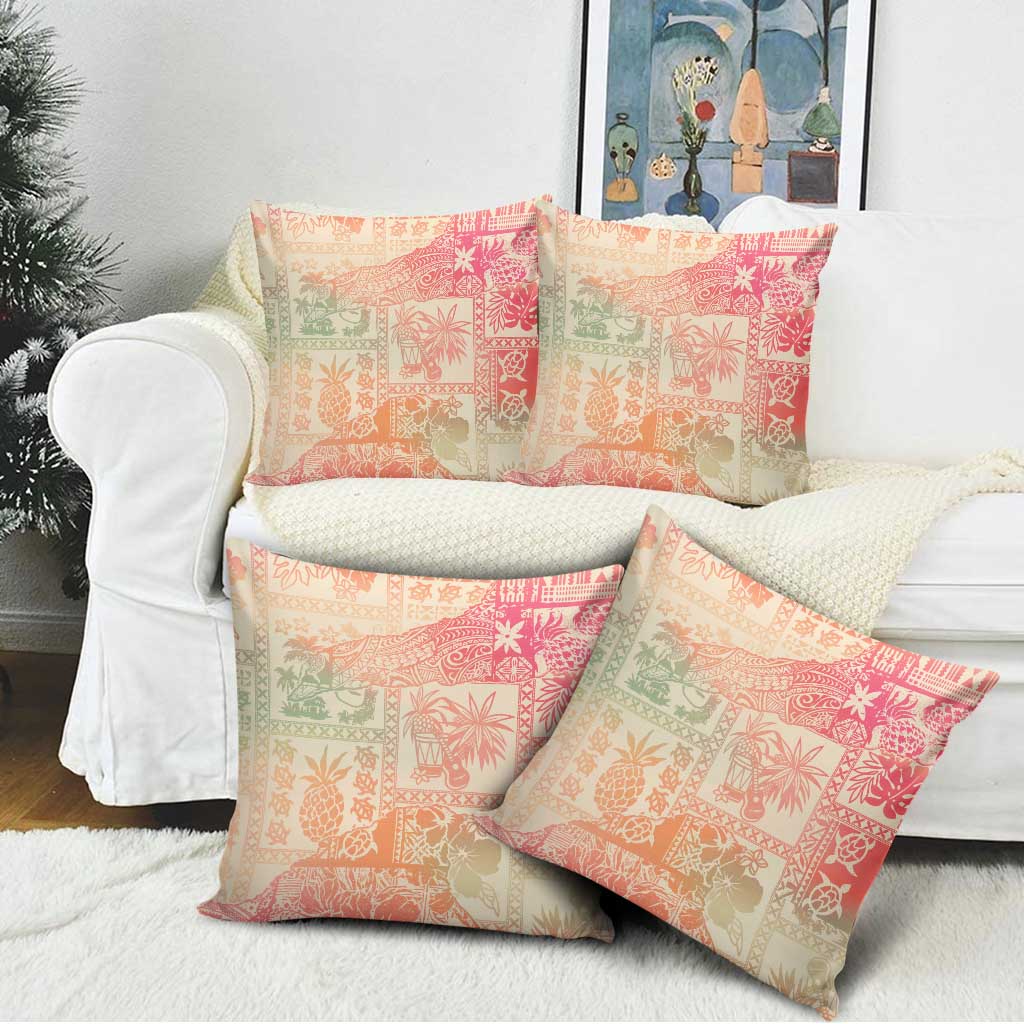 Hawaii Sweat Pink Ombre Pillow Cover Aloha Tribal Pattern LT9 - Polynesian Pride