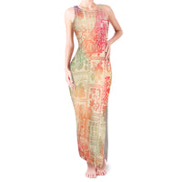 Hawaii Tank Maxi Dress Aloha Tribal Pattern Sweat Pink Ombre LT9 Women Pink - Polynesian Pride