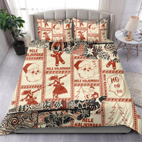 Aloha Hawaii Christmas Bedding Set Mele Kalikimaka Tapa Tribal Retro Style LT9 - Polynesian Pride