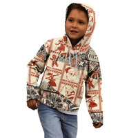 Aloha Hawaii Christmas Kid Hoodie Mele Kalikimaka Tapa Tribal Retro Style LT9 - Polynesian Pride