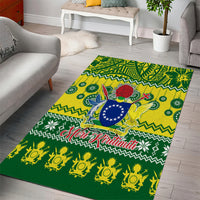 Cook Islands Christmas Area Rug Santa Beach Meri Kiritimiti LT9 - Polynesian Pride
