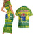 Cook Islands Christmas Couples Matching Short Sleeve Bodycon Dress and Hawaiian Shirt Santa Beach Meri Kiritimiti LT9 - Polynesian Pride