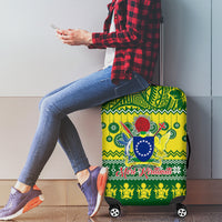 Cook Islands Christmas Luggage Cover Santa Beach Meri Kiritimiti LT9 - Polynesian Pride