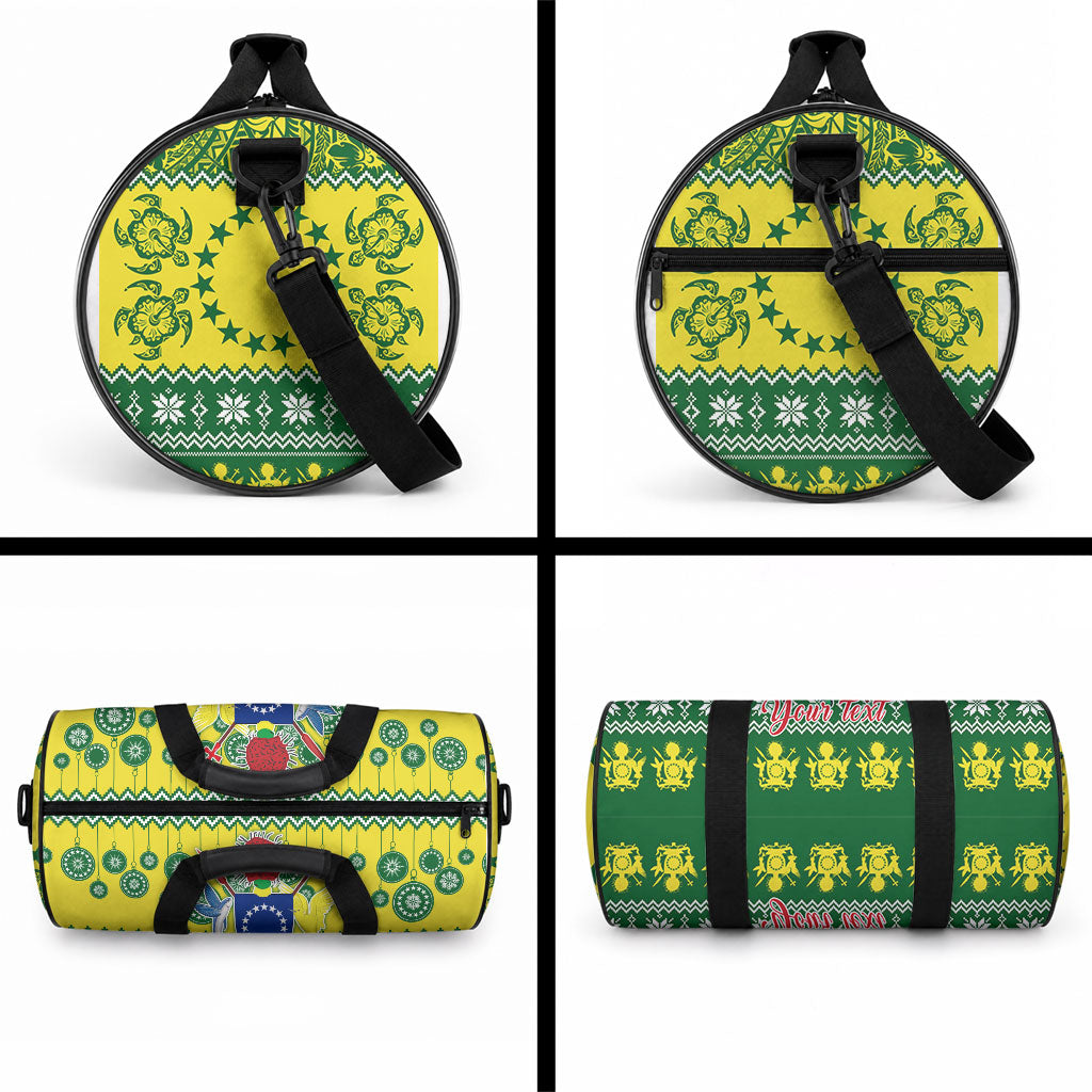 Personalised Cook Islands Christmas Duffle Bag Santa Beach Meri Kiritimiti LT9 - Polynesian Pride