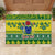 Personalised Cook Islands Christmas Rubber Doormat Santa Beach Meri Kiritimiti LT9 - Polynesian Pride