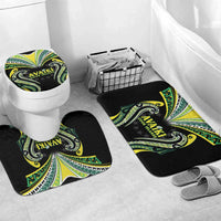 Rugby Cook Islands Avaiki Bathroom Set Black Kuki Airani Tribal Maori Inspired - Polynesian Pride