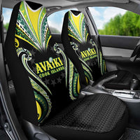Rugby Cook Islands Avaiki Car Seat Cover Black Kuki Airani Tribal Maori Inspired - Polynesian Pride