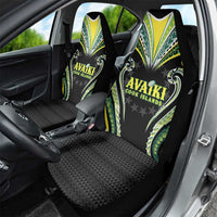 Rugby Cook Islands Avaiki Car Seat Cover Black Kuki Airani Tribal Maori Inspired - Polynesian Pride