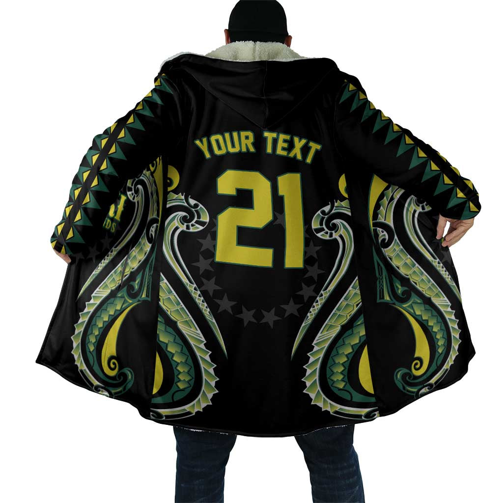 Custom Rugby Cook Islands Avaiki Cloak Black Kuki Airani Tribal Maori Inspired - Polynesian Pride