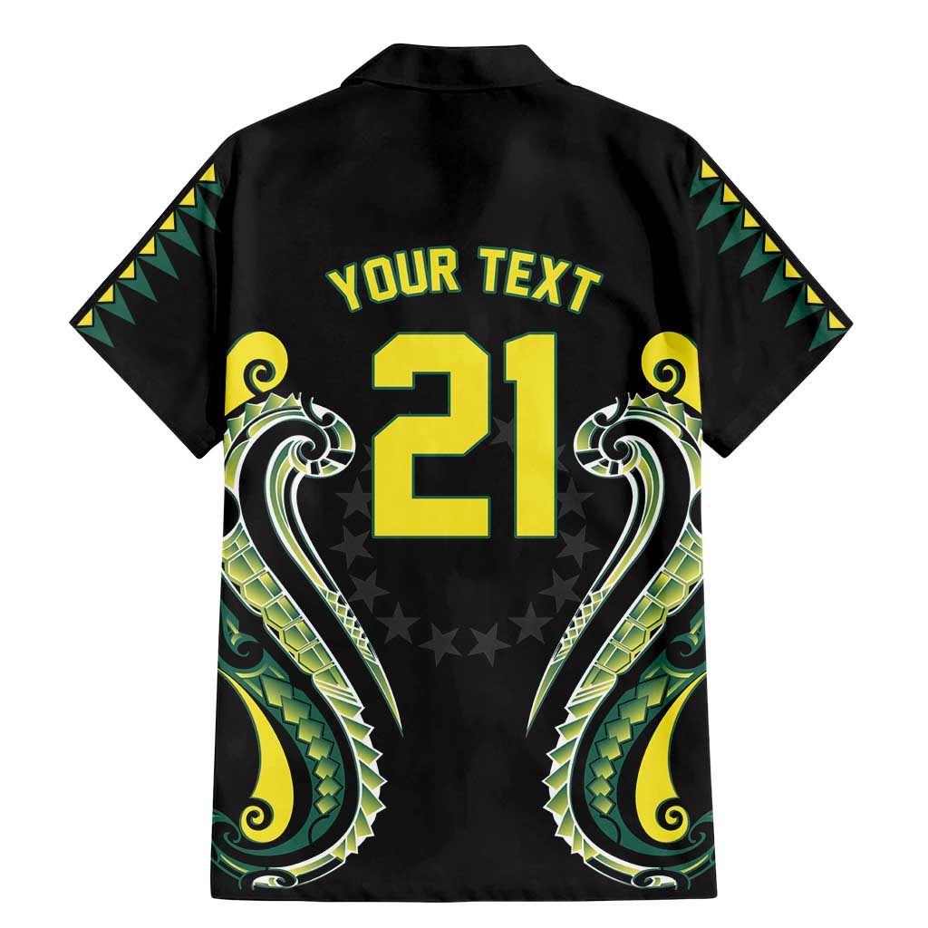 Custom Rugby Cook Islands Avaiki Family Matching Mermaid Dress and Hawaiian Shirt Black Kuki Airani Tribal Maori Inspired - Polynesian Pride