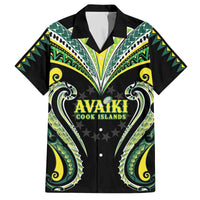 Custom Rugby Cook Islands Avaiki Family Matching Off The Shoulder Long Sleeve Dress and Hawaiian Shirt Black Kuki Airani Tribal Maori Inspired - Polynesian Pride