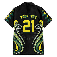 Custom Rugby Cook Islands Avaiki Family Matching Puletasi and Hawaiian Shirt Black Kuki Airani Tribal Maori Inspired LT9 - Polynesian Pride