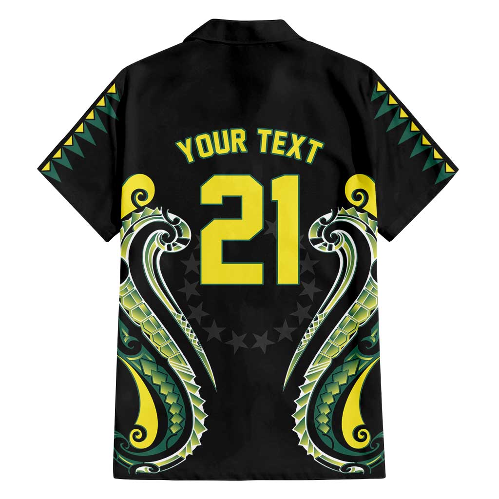 Custom Rugby Cook Islands Avaiki Family Matching Summer Maxi Dress and Hawaiian Shirt Black Kuki Airani Tribal Maori Inspired - Polynesian Pride