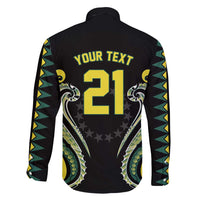 Custom Rugby Cook Islands Avaiki Family Matching Tank Maxi Dress and Hawaiian Shirt Black Kuki Airani Tribal Maori Inspired - Polynesian Pride