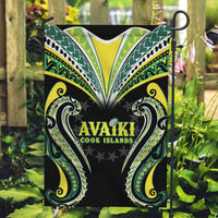 Rugby Cook Islands Avaiki Garden Flag Black Kuki Airani Tribal Maori Inspired LT9 Garden Flag Black - Polynesian Pride
