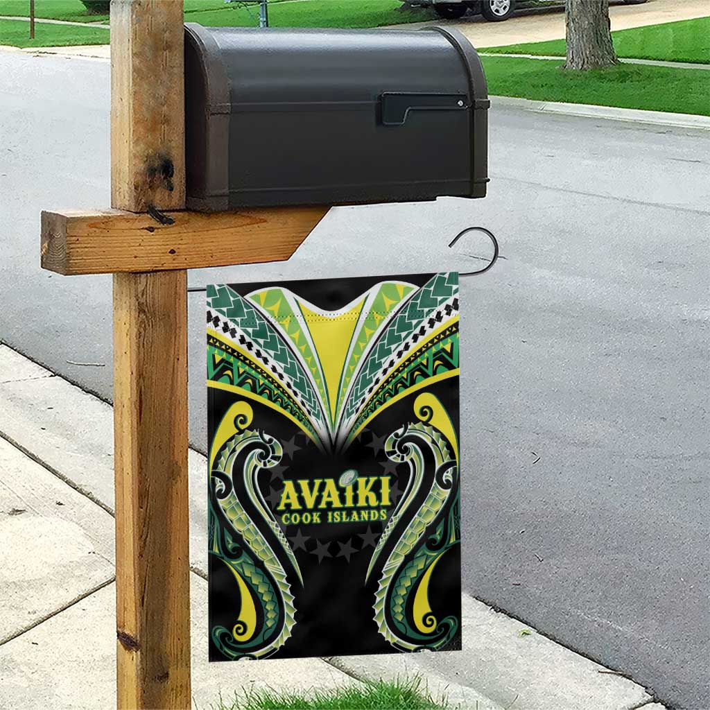 Rugby Cook Islands Avaiki Garden Flag Black Kuki Airani Tribal Maori Inspired LT9 - Polynesian Pride