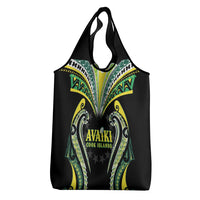 Rugby Cook Islands Avaiki Grocery Bag Black Kuki Airani Tribal Maori Inspired - Polynesian Pride