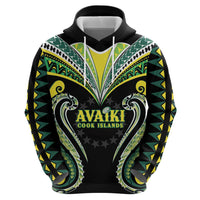 Custom Rugby Cook Islands Avaiki Hoodie Black Kuki Airani Tribal Maori Inspired LT9 - Polynesian Pride
