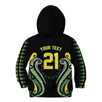 Custom Rugby Cook Islands Avaiki Kid Hoodie Black Kuki Airani Tribal Maori Inspired LT9 - Polynesian Pride