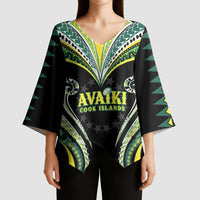 Custom Rugby Cook Islands Avaiki Kimono Sleeve Blouse Black Kuki Airani Tribal Maori Inspired - Polynesian Pride
