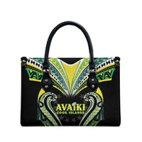 Rugby Cook Islands Avaiki Leather Bag Black Kuki Airani Tribal Maori Inspired - Polynesian Pride