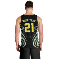 Custom Rugby Cook Islands Avaiki Men Tank Top Black Kuki Airani Tribal Maori Inspired LT9 - Polynesian Pride