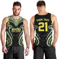 Custom Rugby Cook Islands Avaiki Men Tank Top Black Kuki Airani Tribal Maori Inspired LT9 - Polynesian Pride