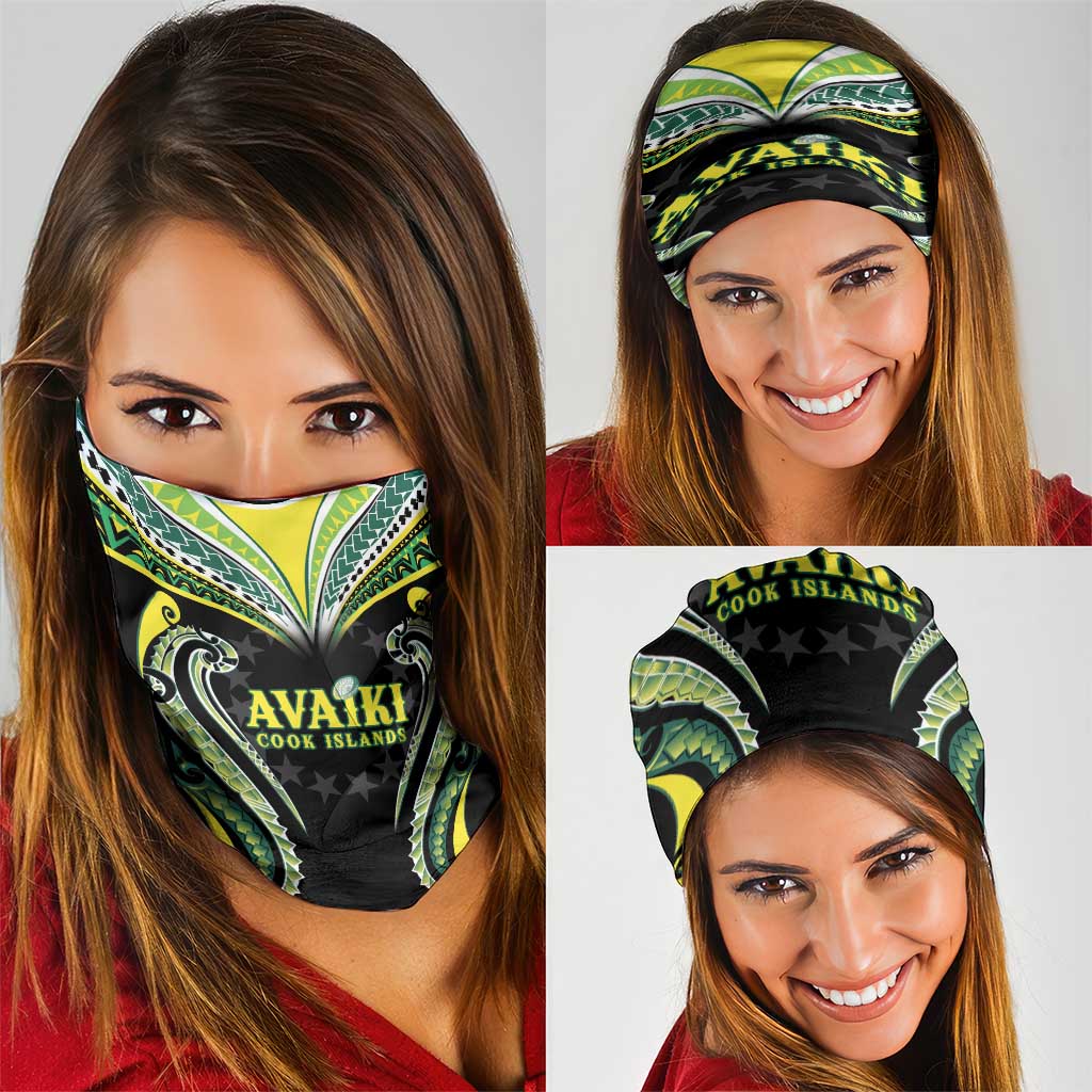 Rugby Cook Islands Avaiki Neck Gaiter Black Kuki Airani Tribal Maori Inspired LT9 - Polynesian Pride