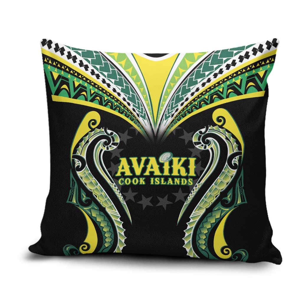 Rugby Cook Islands Avaiki Pillow Cover Black Kuki Airani Tribal Maori Inspired LT9 Black - Polynesian Pride
