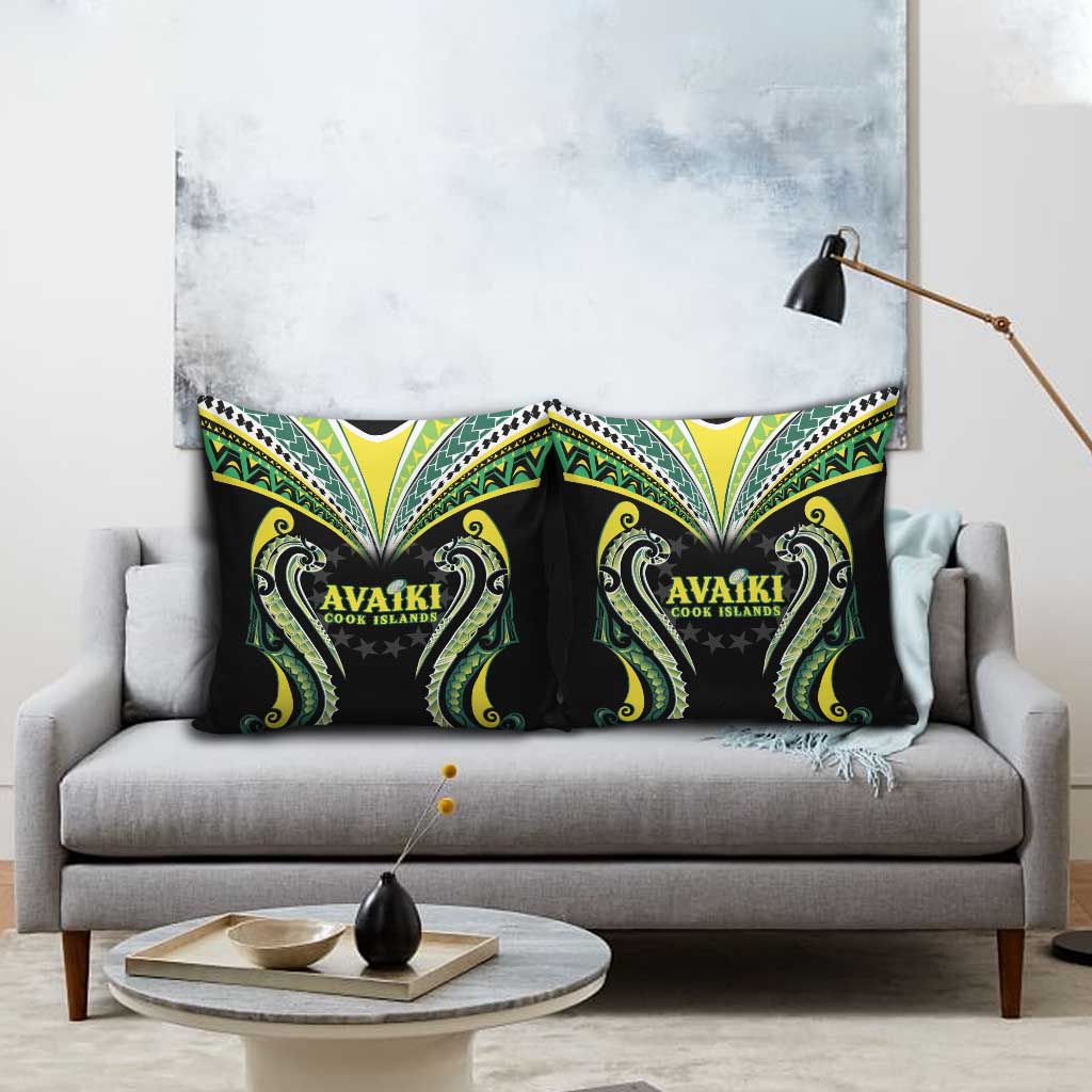Rugby Cook Islands Avaiki Pillow Cover Black Kuki Airani Tribal Maori Inspired LT9 - Polynesian Pride